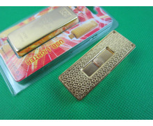 Gold bar-shaped Environmental Protection USB rechargeable lighter UDTEK01935